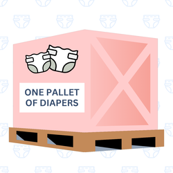 $2,500 = One Pallet (13,750 diapers)